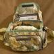 Caller gear bag has a 9" x 5" net pocket in the top, 4.5" x 4.5" x 1.25" side pockets. Up front is a 8.5" x 5.5" x 1.25" pocket